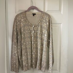 Beautiful Metallic Shimmer Cardigan by Talbots